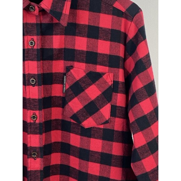 Vermont Flannel Company Red Buffalo Plaid Button Up Shirt Women's Large L/S - Picture 6 of 16